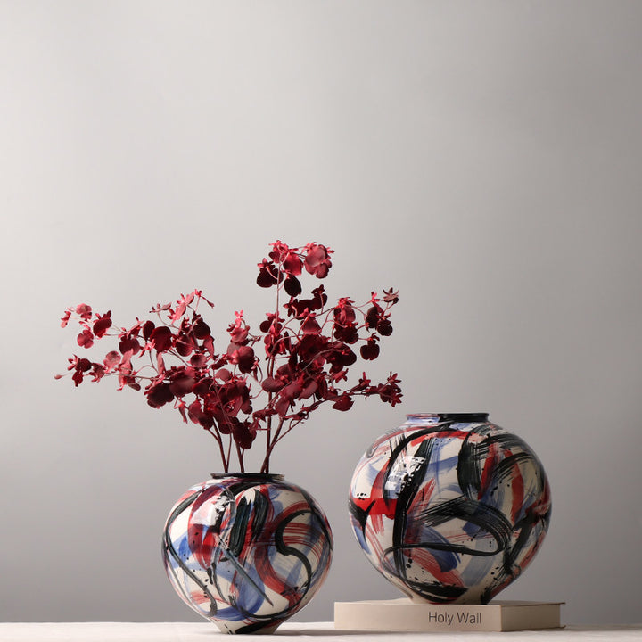 Creative Hand-Painted Graffiti Decorative Vase