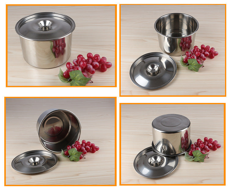 Non-Magnetic Stainless Steel Stock Pot And Seasoning Box Kitchenware