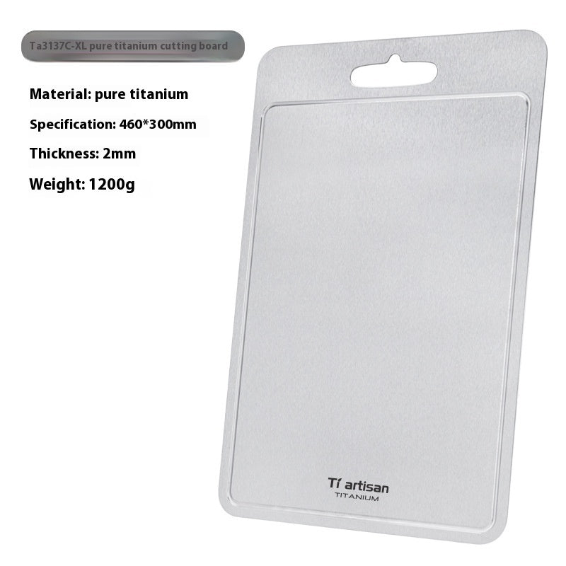 Pure Titanium Cutting Board With Groove For Kitchen Food Preparation